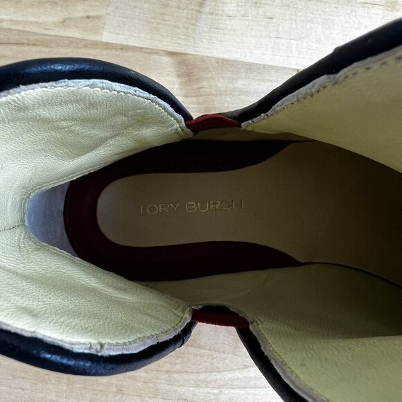 Tory Burch Claire McCardell Striped Slip On Textile Boot Size 5.5 Unique Retro - Picture 11 of 12